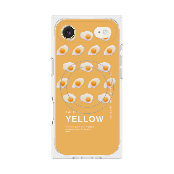 プレミアムスクエアケース with MagSafe［ YELLOW-Egg ］