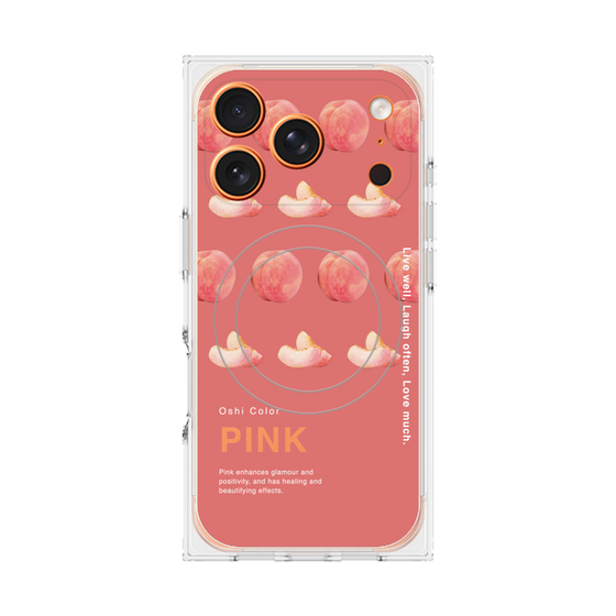 プレミアムスクエアケース with MagSafe［ PINK-Peach ］