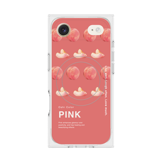 プレミアムスクエアケース with MagSafe［ PINK-Peach ］