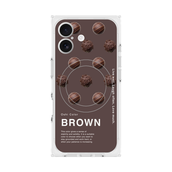 プレミアムスクエアケース with MagSafe［ BROWN-Chocolate ］