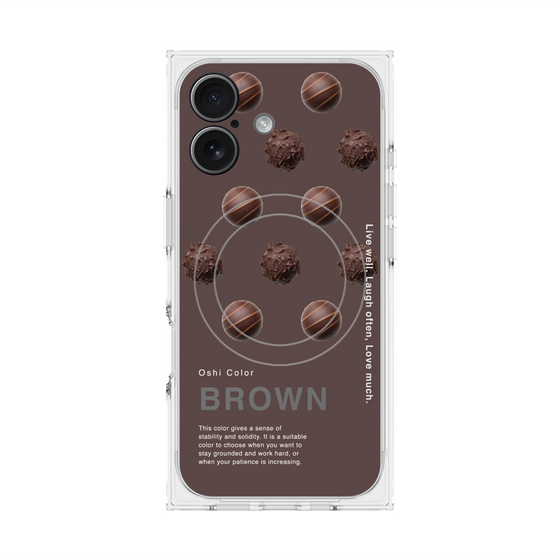 プレミアムスクエアケース with MagSafe［ BROWN-Chocolate ］