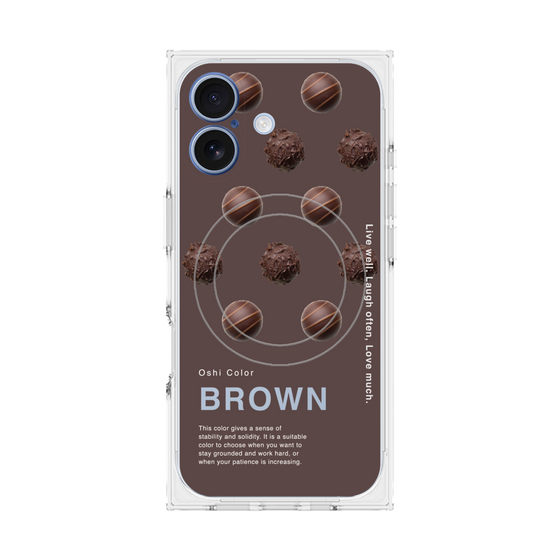プレミアムスクエアケース with MagSafe［ BROWN-Chocolate ］