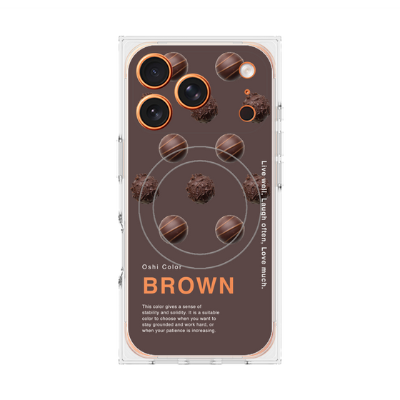 プレミアムスクエアケース with MagSafe［ BROWN-Chocolate ］