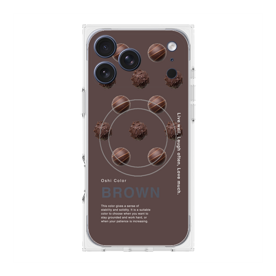 プレミアムスクエアケース with MagSafe［ BROWN-Chocolate ］