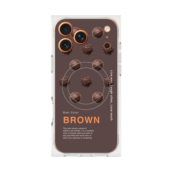 プレミアムスクエアケース with MagSafe［ BROWN-Chocolate ］