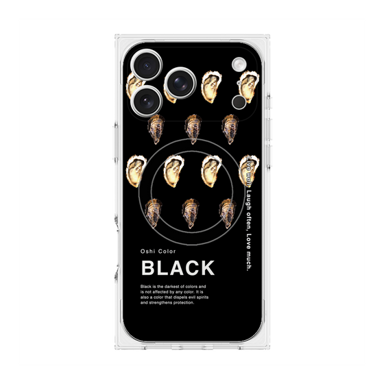 プレミアムスクエアケース with MagSafe［ BLACK-Oyster ］