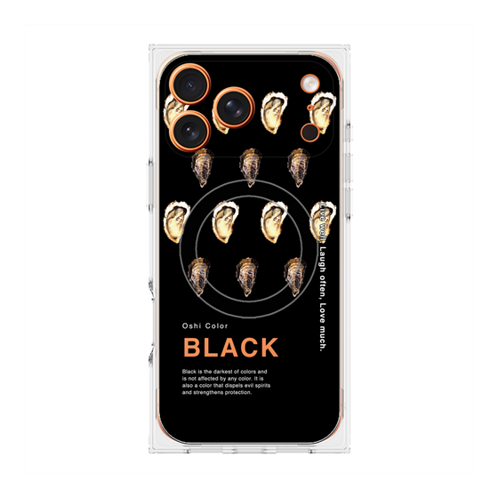 プレミアムスクエアケース with MagSafe［ BLACK-Oyster ］