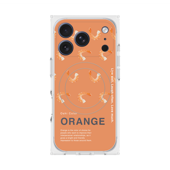 プレミアムスクエアケース with MagSafe［ ORANGE-Shrimp ］
