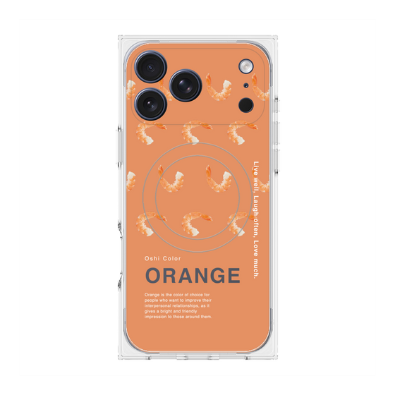 プレミアムスクエアケース with MagSafe［ ORANGE-Shrimp ］
