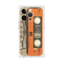 プレミアムスクエアケース with MagSafe［ RETORO CASSETTE TAPE - Skeleton Orange ］