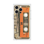 プレミアムスクエアケース with MagSafe［ RETORO CASSETTE TAPE - Skeleton Orange ］