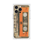 プレミアムスクエアケース with MagSafe［ RETORO CASSETTE TAPE - Skeleton Orange ］