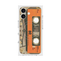 プレミアムスクエアケース with MagSafe［ RETORO CASSETTE TAPE - Skeleton Orange ］