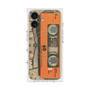 プレミアムスクエアケース with MagSafe［ RETORO CASSETTE TAPE - Skeleton Orange ］