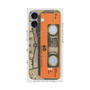 プレミアムスクエアケース with MagSafe［ RETORO CASSETTE TAPE - Skeleton Orange ］