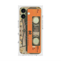 プレミアムスクエアケース with MagSafe［ RETORO CASSETTE TAPE - Skeleton Orange ］
