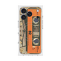 プレミアムスクエアケース with MagSafe［ RETORO CASSETTE TAPE - Skeleton Orange ］