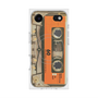プレミアムスクエアケース with MagSafe［ RETORO CASSETTE TAPE - Skeleton Orange ］