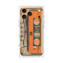 プレミアムスクエアケース with MagSafe［ RETORO CASSETTE TAPE - Skeleton Orange ］