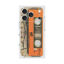 プレミアムスクエアケース with MagSafe［ RETORO CASSETTE TAPE - Skeleton Orange ］