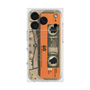 プレミアムスクエアケース with MagSafe［ RETORO CASSETTE TAPE - Skeleton Orange ］