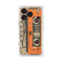 プレミアムスクエアケース with MagSafe［ RETORO CASSETTE TAPE - Skeleton Orange ］