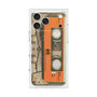 プレミアムスクエアケース with MagSafe［ RETORO CASSETTE TAPE - Skeleton Orange ］