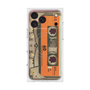 プレミアムスクエアケース with MagSafe［ RETORO CASSETTE TAPE - Skeleton Orange ］