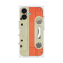 プレミアムスクエアケース with MagSafe［ RETORO CASSETTE TAPE - Opacity White ］