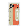 プレミアムスクエアケース with MagSafe［ RETORO CASSETTE TAPE - Opacity White ］