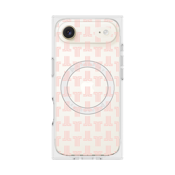 プレミアムスクエアケース with MagSafe［ LANVIN en Bleu - Monogram - Pink ］