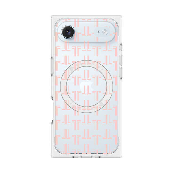 プレミアムスクエアケース with MagSafe［ LANVIN en Bleu - Monogram - Pink ］