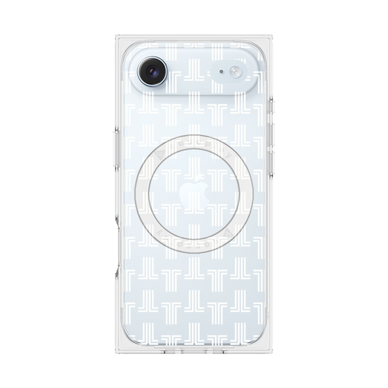 プレミアムスクエアケース with MagSafe［ LANVIN en Bleu - Monogram - White ］