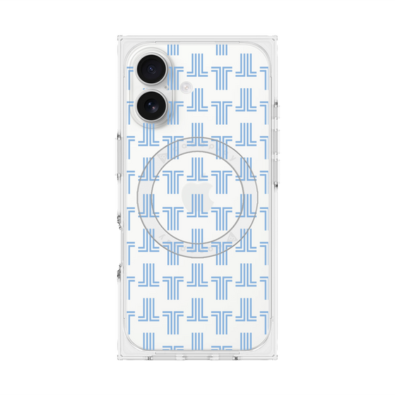プレミアムスクエアケース with MagSafe［ LANVIN en Bleu - Monogram - Blue ］