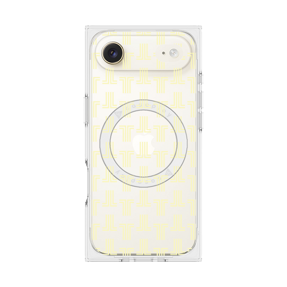 プレミアムスクエアケース with MagSafe［ LANVIN en Bleu - Monogram - Yellow ］