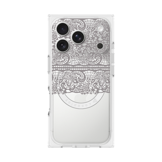 プレミアムスクエアケース with MagSafe［ LANVIN en Bleu - Lace - Black ］