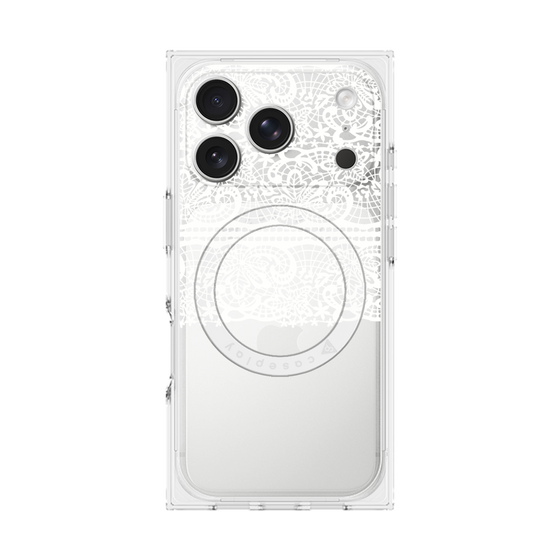 プレミアムスクエアケース with MagSafe［ LANVIN en Bleu - Lace - White ］