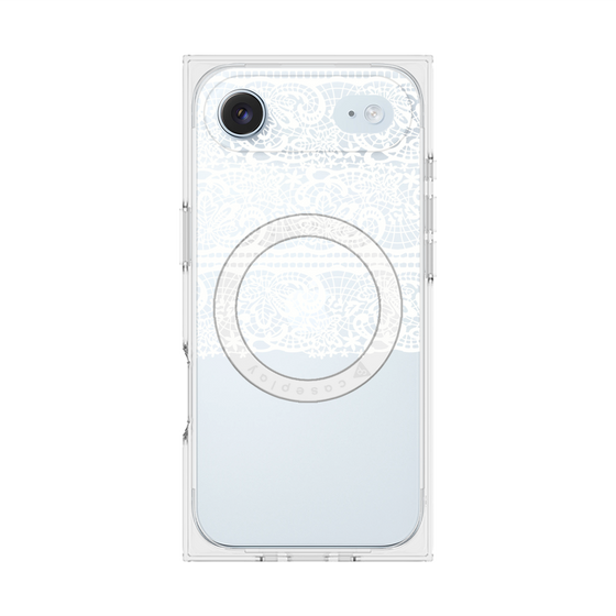 プレミアムスクエアケース with MagSafe［ LANVIN en Bleu - Lace - White ］