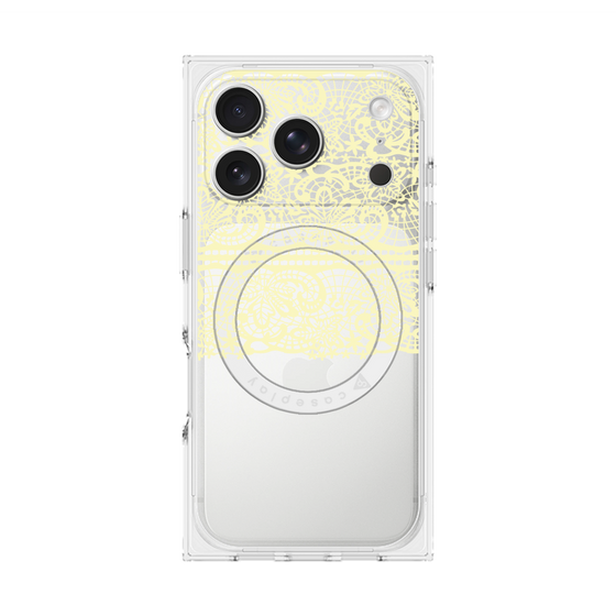 プレミアムスクエアケース with MagSafe［ LANVIN en Bleu - Lace - Yellow ］