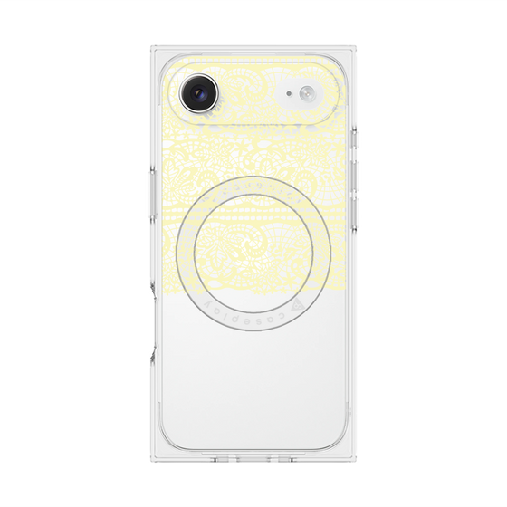 プレミアムスクエアケース with MagSafe［ LANVIN en Bleu - Lace - Yellow ］