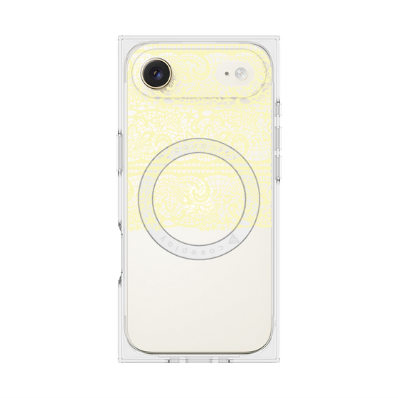 プレミアムスクエアケース with MagSafe［ LANVIN en Bleu - Lace - Yellow ］