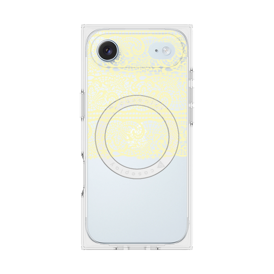 プレミアムスクエアケース with MagSafe［ LANVIN en Bleu - Lace - Yellow ］