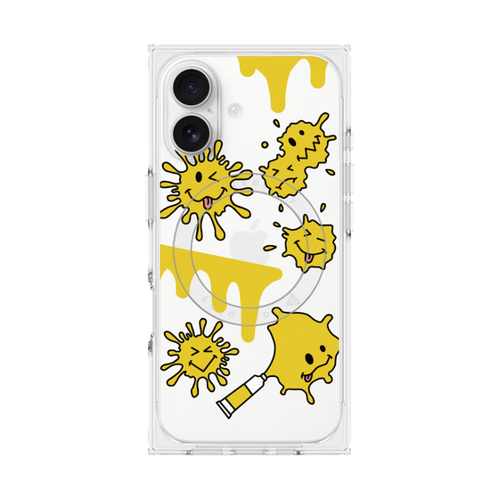 プレミアムスクエアケース with MagSafe［ PAINTING SMILE Yellow ］