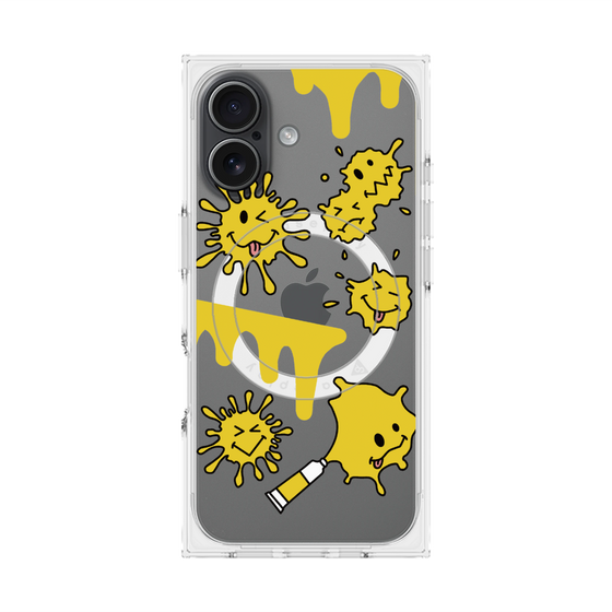 プレミアムスクエアケース with MagSafe［ PAINTING SMILE Yellow ］