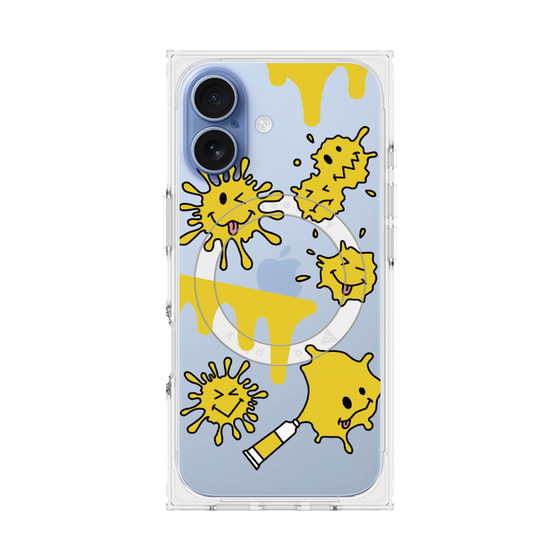 プレミアムスクエアケース with MagSafe［ PAINTING SMILE Yellow ］