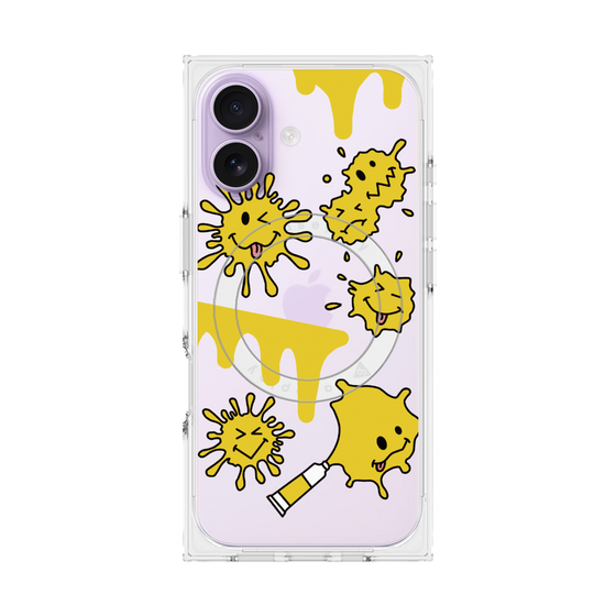 プレミアムスクエアケース with MagSafe［ PAINTING SMILE Yellow ］