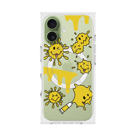 プレミアムスクエアケース with MagSafe［ PAINTING SMILE Yellow ］