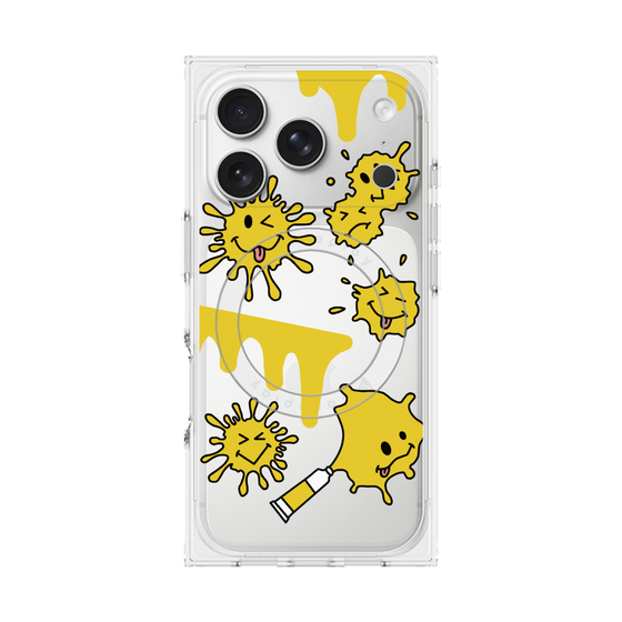 プレミアムスクエアケース with MagSafe［ PAINTING SMILE Yellow ］