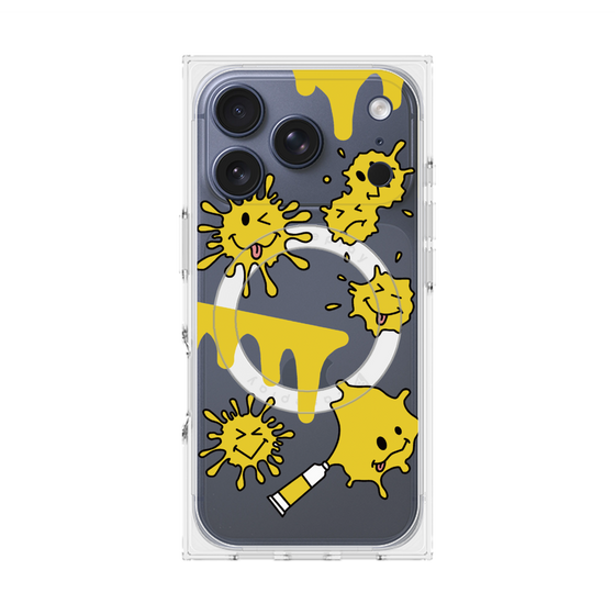 プレミアムスクエアケース with MagSafe［ PAINTING SMILE Yellow ］