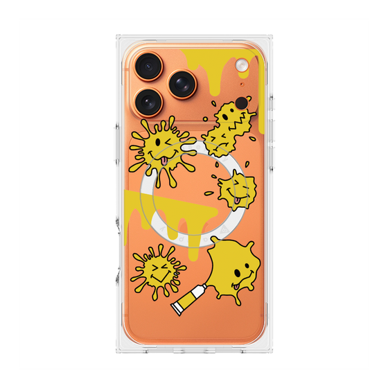 プレミアムスクエアケース with MagSafe［ PAINTING SMILE Yellow ］